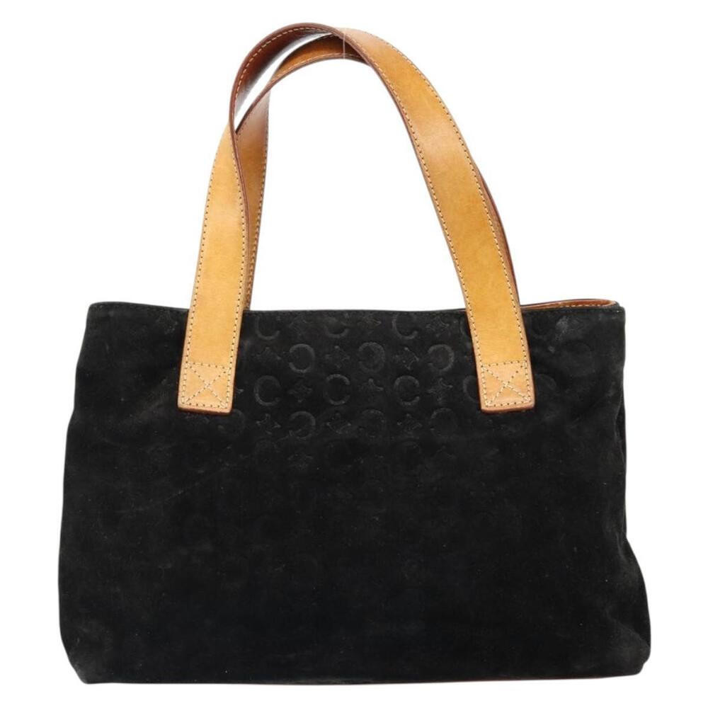 CELINE C Sulky Hand Bag Suede Black Silver Auth 147956 - Picture 13 of 16